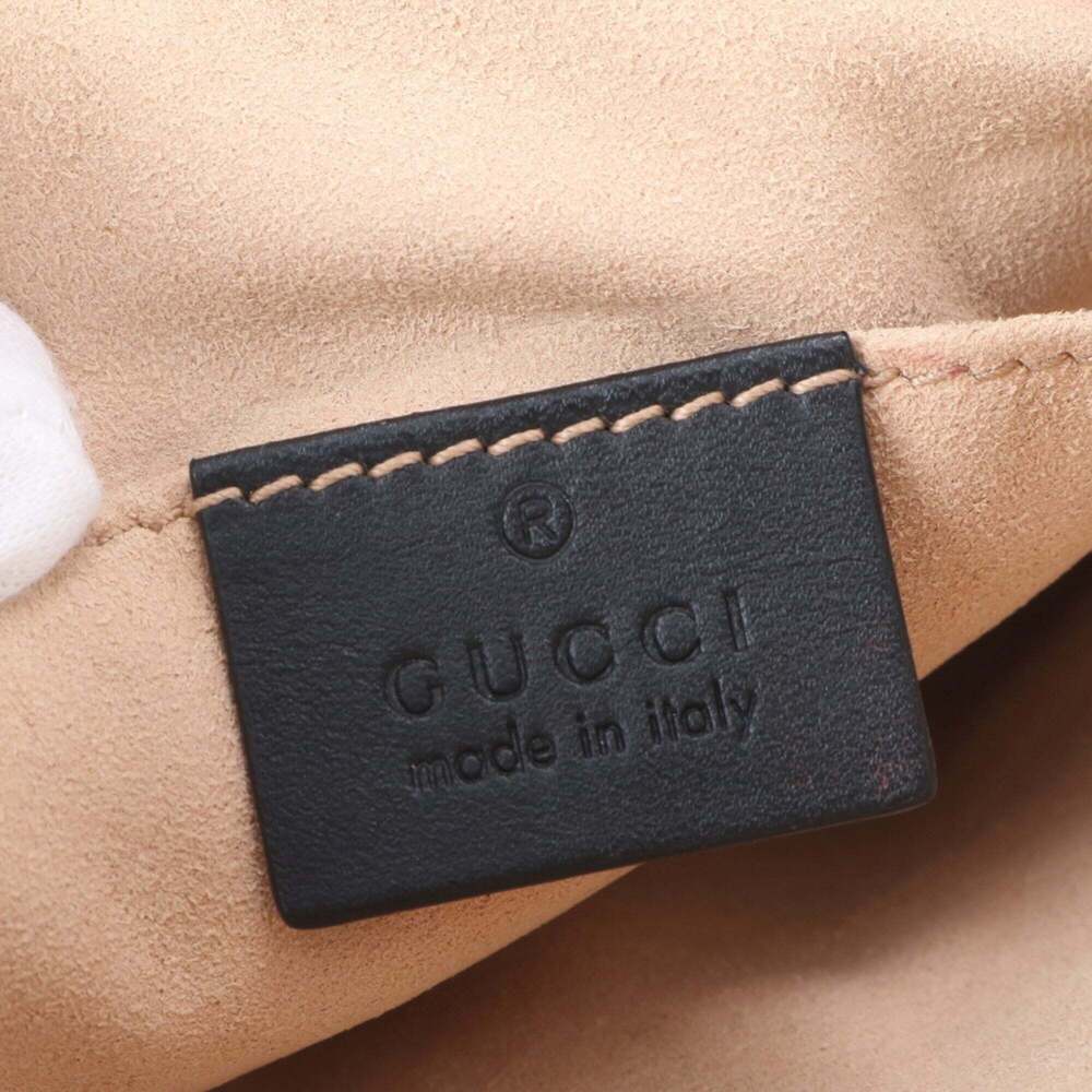 GUCCI Black Leather Shoulder Bag - Picture 8 of 9